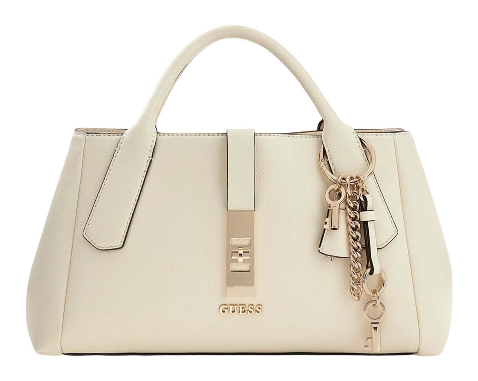 GUESS Brooke High Society Satchel Cream White GUESS Brooke High Society Satchel Cream White