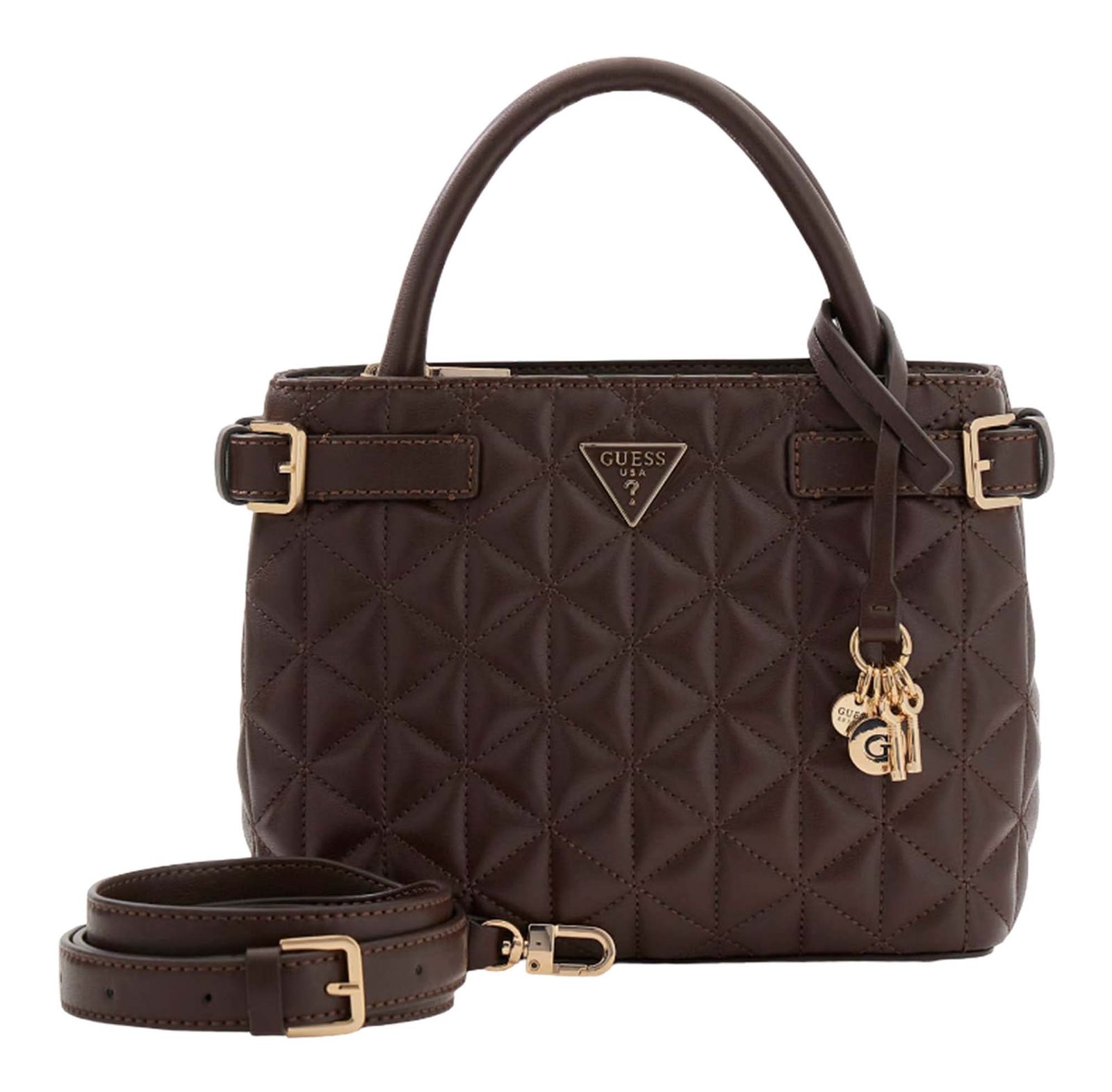 GUESS Paisleigh Small Satchel Espresso