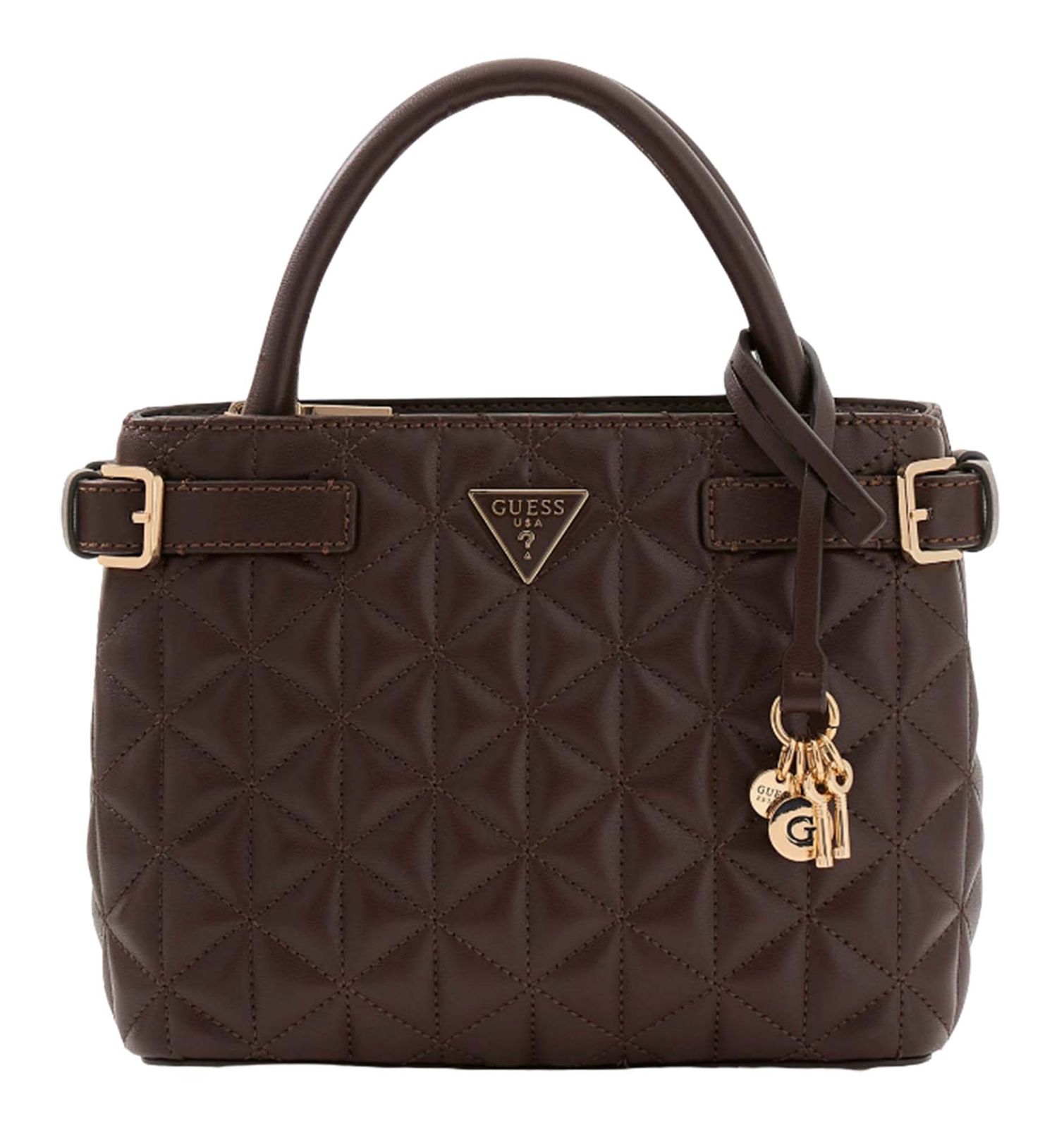 GUESS Paisleigh Small Satchel Espresso GUESS Paisleigh Small Satchel Espresso