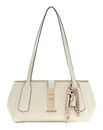 GUESS Brooke Shoulder Satchel Bag Cream White GUESS Brooke Shoulder Satchel Bag Cream White