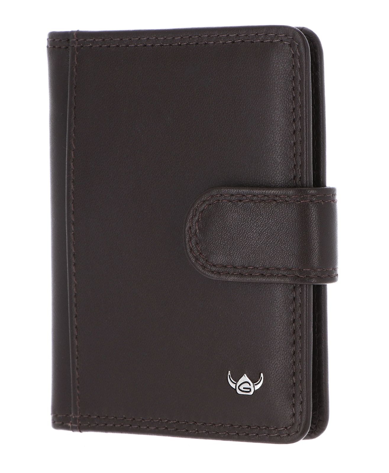 Golden Head Polo RFID Protect Kartenetui mit Riegel 4516 Dunkelbraun