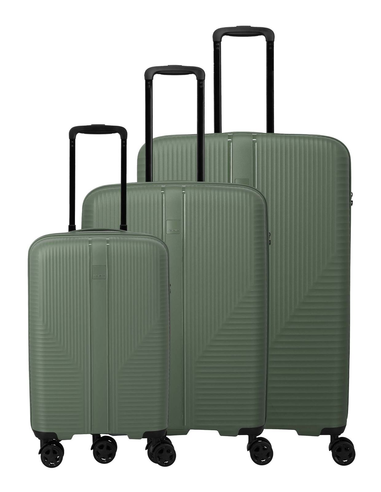travelite Air Stripe 4W Trolley L / M+ / S (Slim) Green