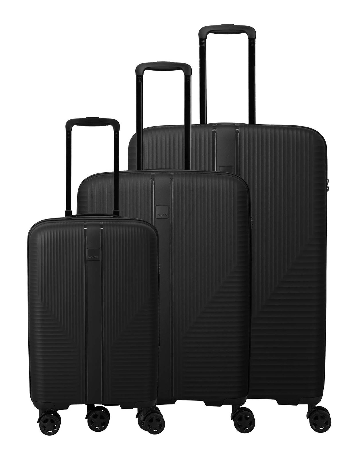 travelite Air Stripe 4W Trolley L / M+ / S (Slim) Black