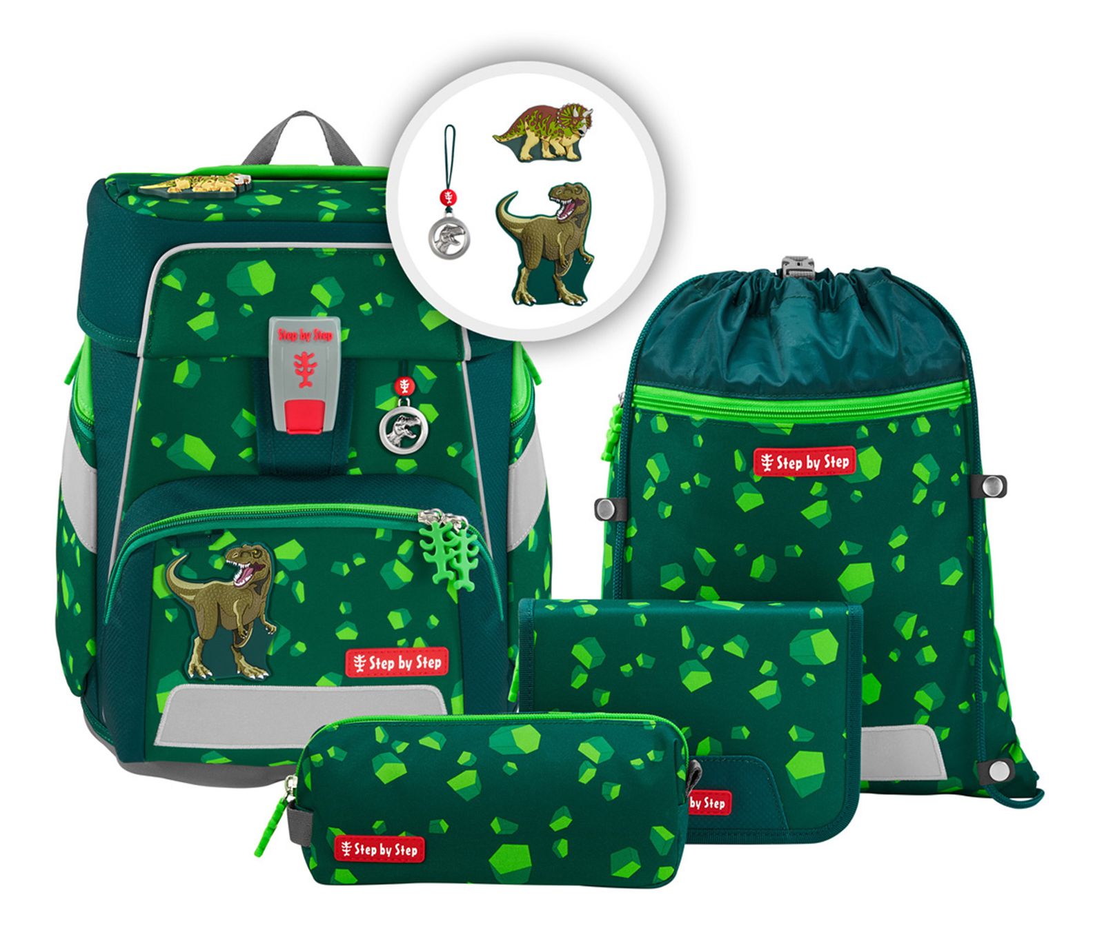 Step by Step Space Schulranzen-Set 5-teilig Dino Targo