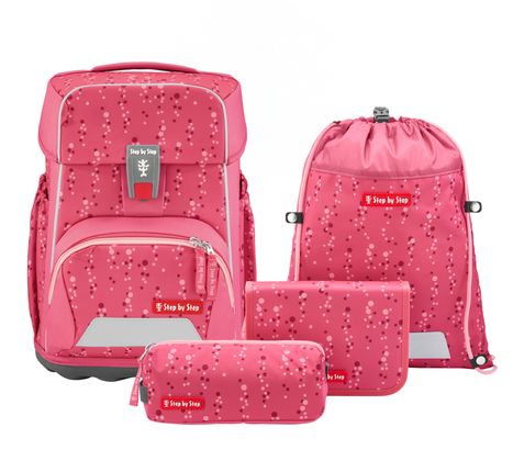 Step by Step Basis Schulranzen-Set 4-teilig Pink Bubble