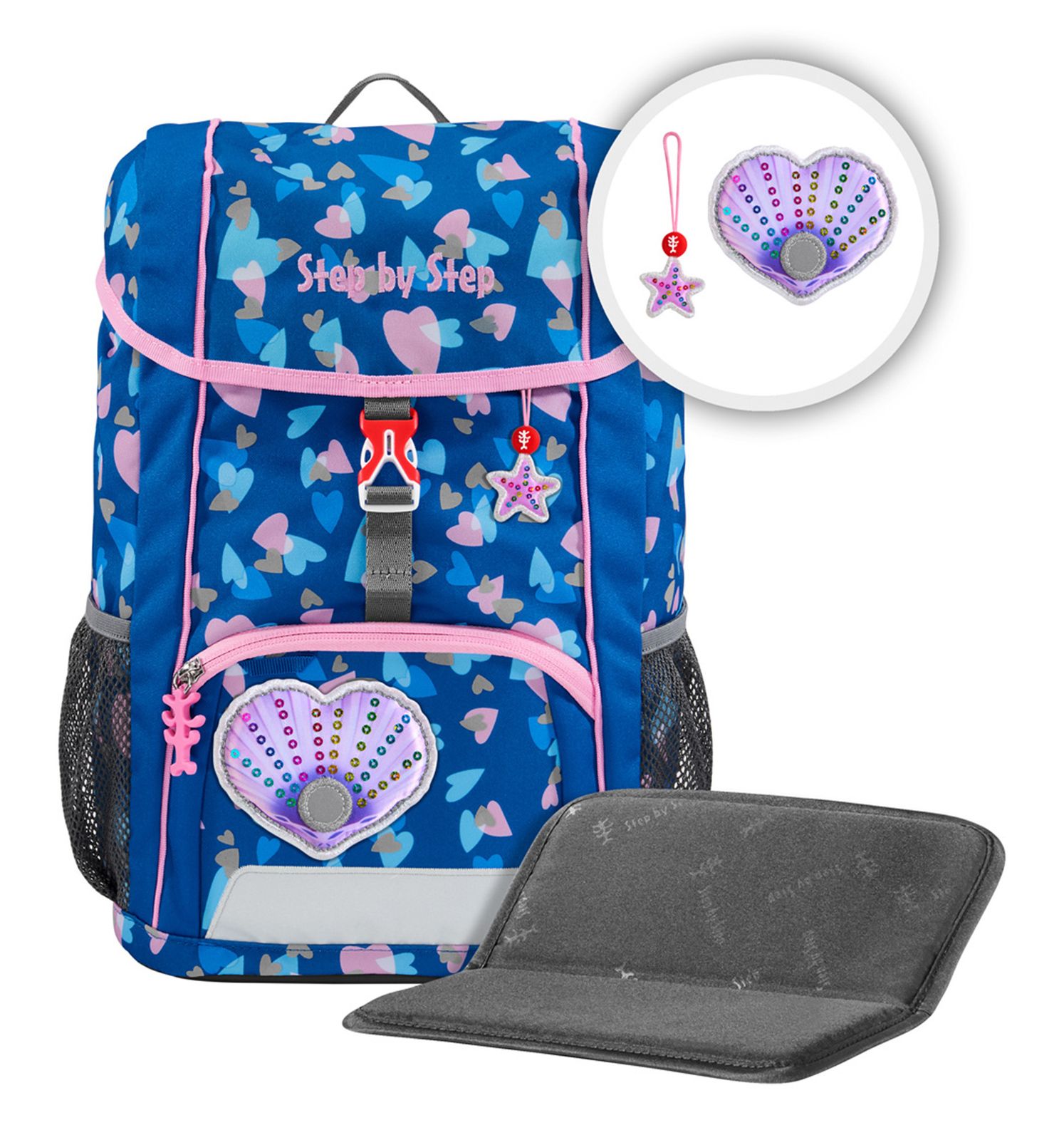 Step by Step KID REFLECT Backpack-Set 3-Teilig Seashell Pearl
