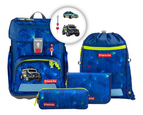 Step by Step Cloud Schulranzen-Set 5-teilig Police Truck Charly
