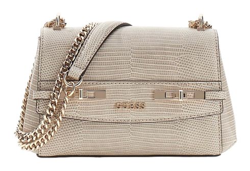 GUESS Melinda Mini Convertible Xbody Flap Bag Light Taupe