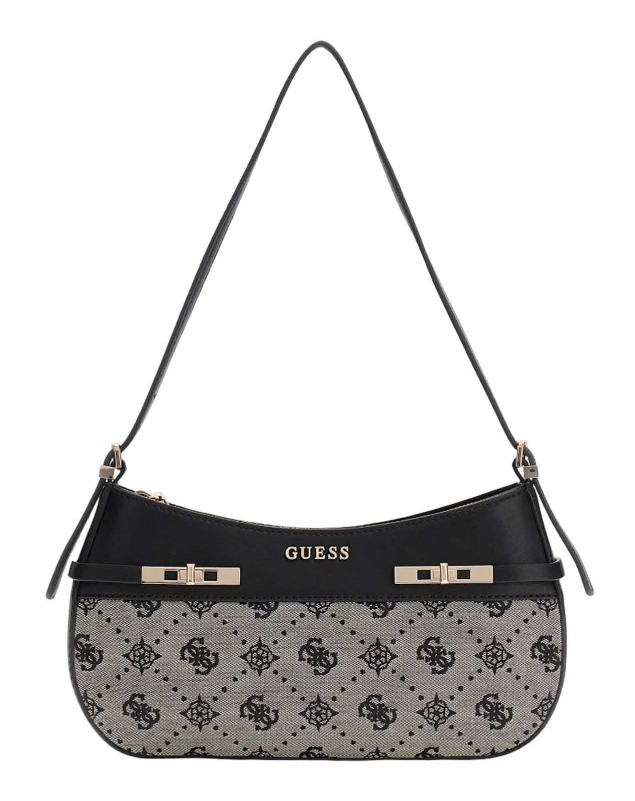 GUESS Melinda Logo Shoulder Bag Black Logo
