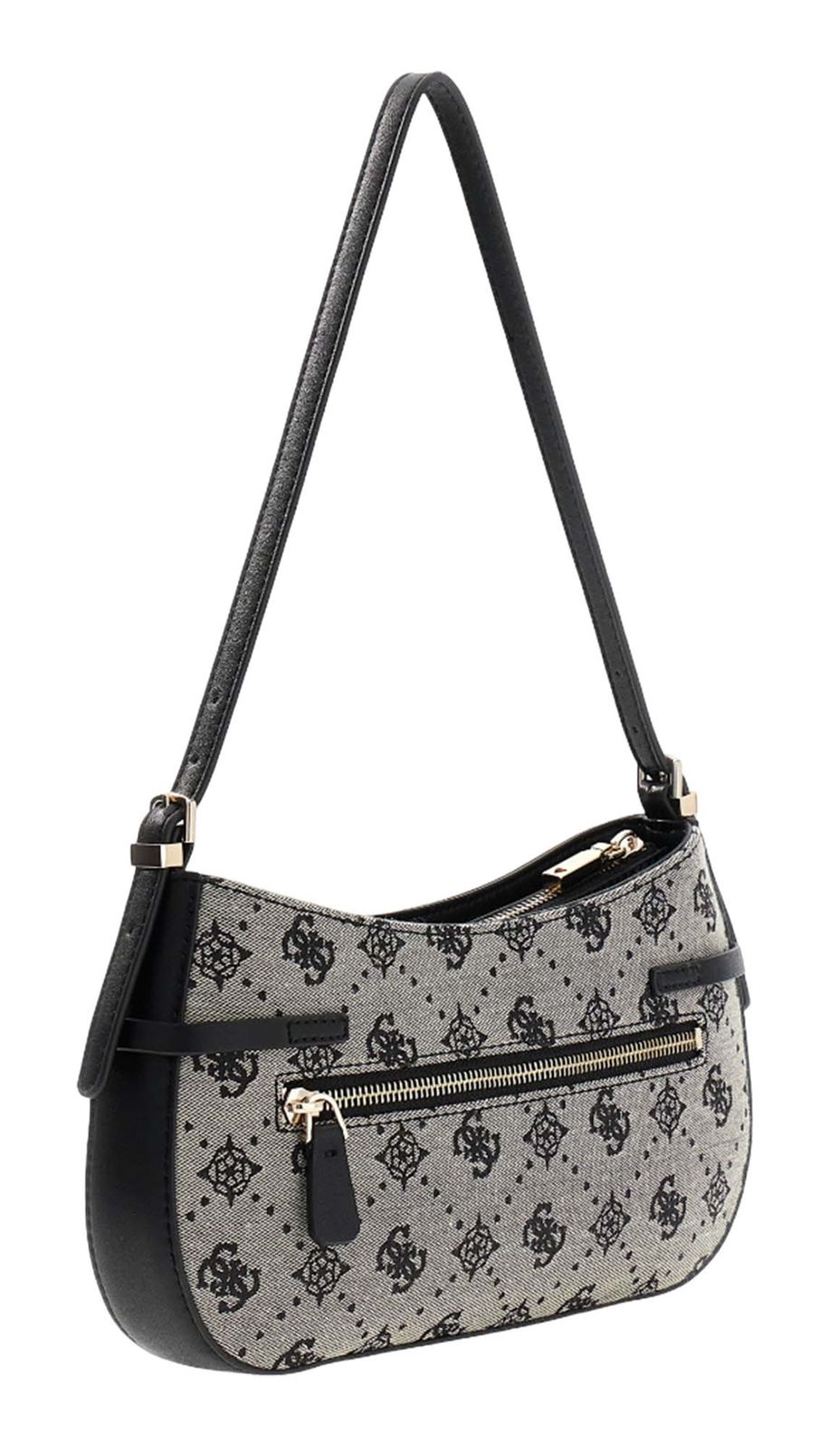 GUESS Melinda Logo Shoulder Bag Black Logo GUESS Melinda Logo Shoulder Bag Black Logo