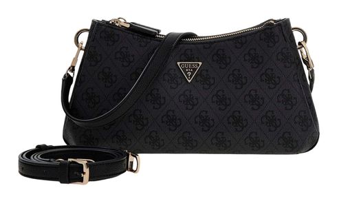 GUESS Noelle II Tri Compartment Shoulder Crossbody Bag Coal Logo GUESS Noelle II Tri Compartment Shoulder Crossbody Bag Coal Logo