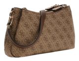 GUESS Noelle II Tri Compartment Shoulder Crossbody Bag Latte Logo / Brown