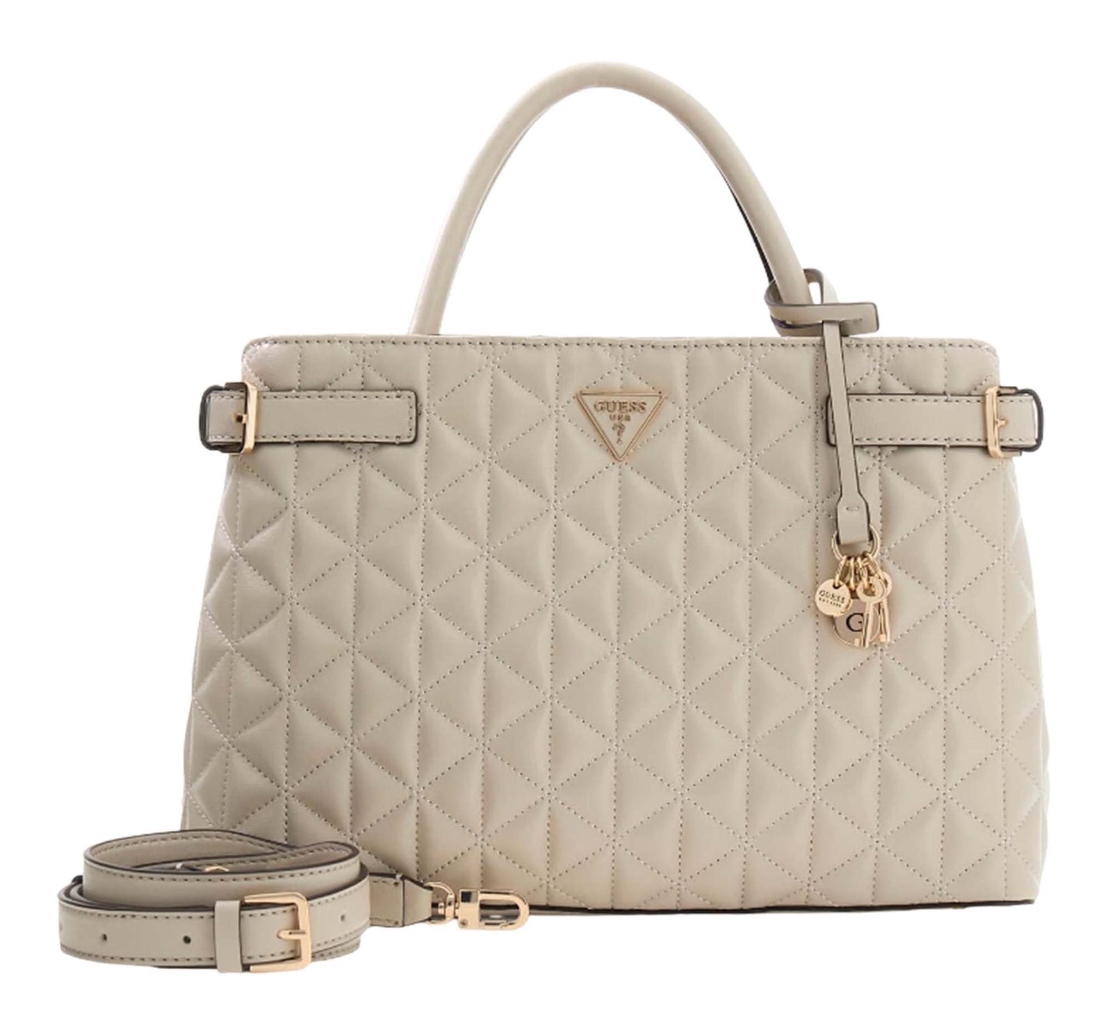 GUESS Paisleigh Girlfriend Satchel Light Taupe