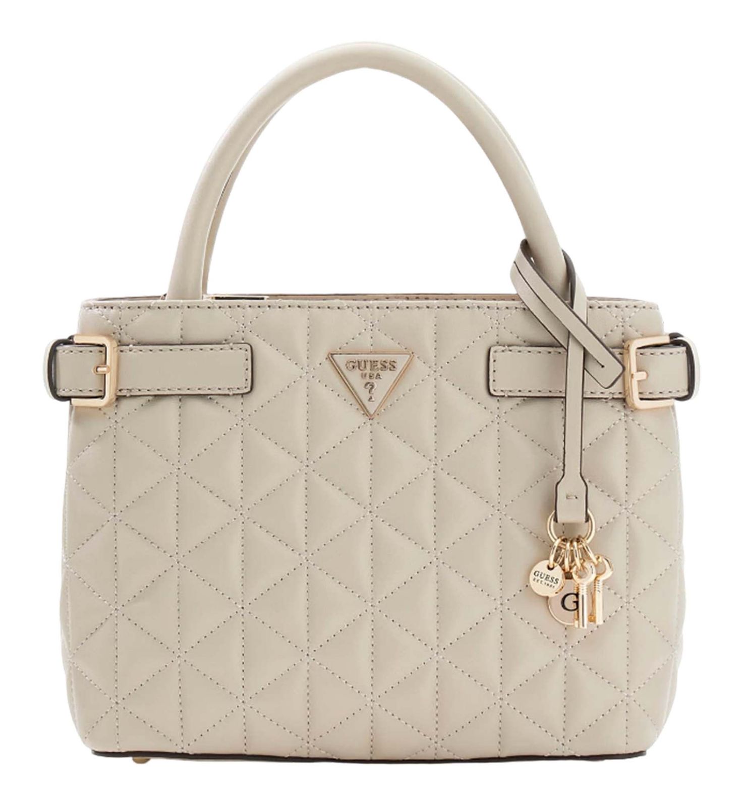 GUESS Paisleigh Small Satchel Light Taupe GUESS Paisleigh Small Satchel Light Taupe