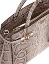 GUESS Melinda Triple Compartment Satchel Natural
