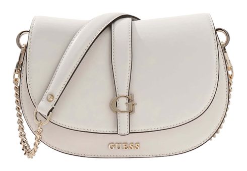 GUESS Carrie Flap Shoulder Bag Stone GUESS Carrie Flap Shoulder Bag Stone