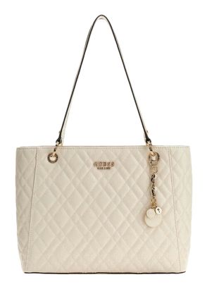 GUESS Isemay Noel Tote Cream White