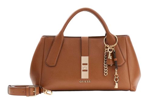 GUESS Brooke High Society Satchel Cognac
