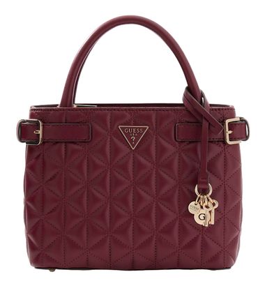 GUESS Paisleigh Small Satchel Burgundy