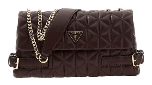 GUESS Paisleigh Convertible Xbody Flap Bag Espresso