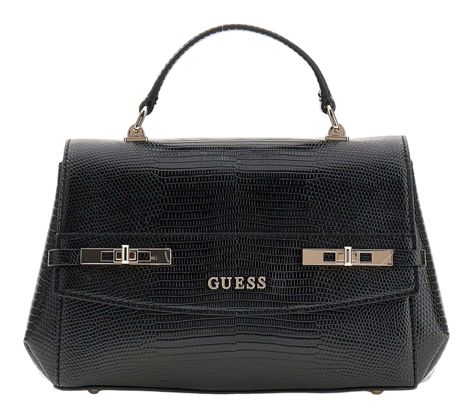 GUESS Melinda Top Handle Flap Bag Black GUESS Melinda Top Handle Flap Bag Black
