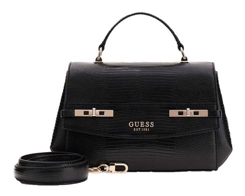 GUESS Melinda Top Handle Flap Bag Black