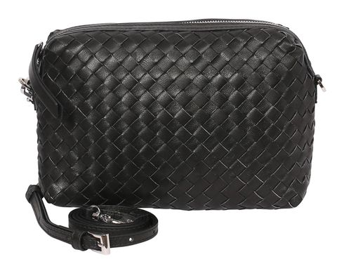 abro Leather Piuma Crossbody Bag Kaia Black / Nickel
