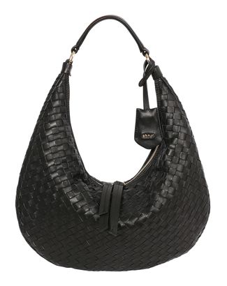 abro Leather Piuma Weaving Hobo Bag Nana S Black / Gold