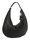 abro Leather Piuma Weaving Hobo Bag Nana S Black / Gold