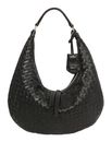 abro Leather Piuma Weaving Hobo Bag Nana S Black / Gold