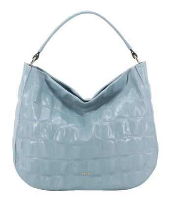 abro Leather Maxi Cocco Hobo Bag Mia Sapphire