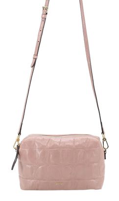 abro Leather Maxi Cocco Crossbody Bag Kaia Rosa