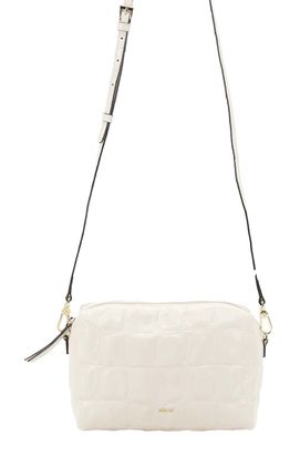 abro Leather Maxi Cocco Crossbody Bag Kaia Milk