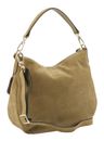 abro Leather Suede Hobo Juna Bag Mud