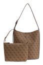 GUESS Meridian II Bucket Bag Latte Logo GUESS Meridian II Bucket Bag Latte Logo