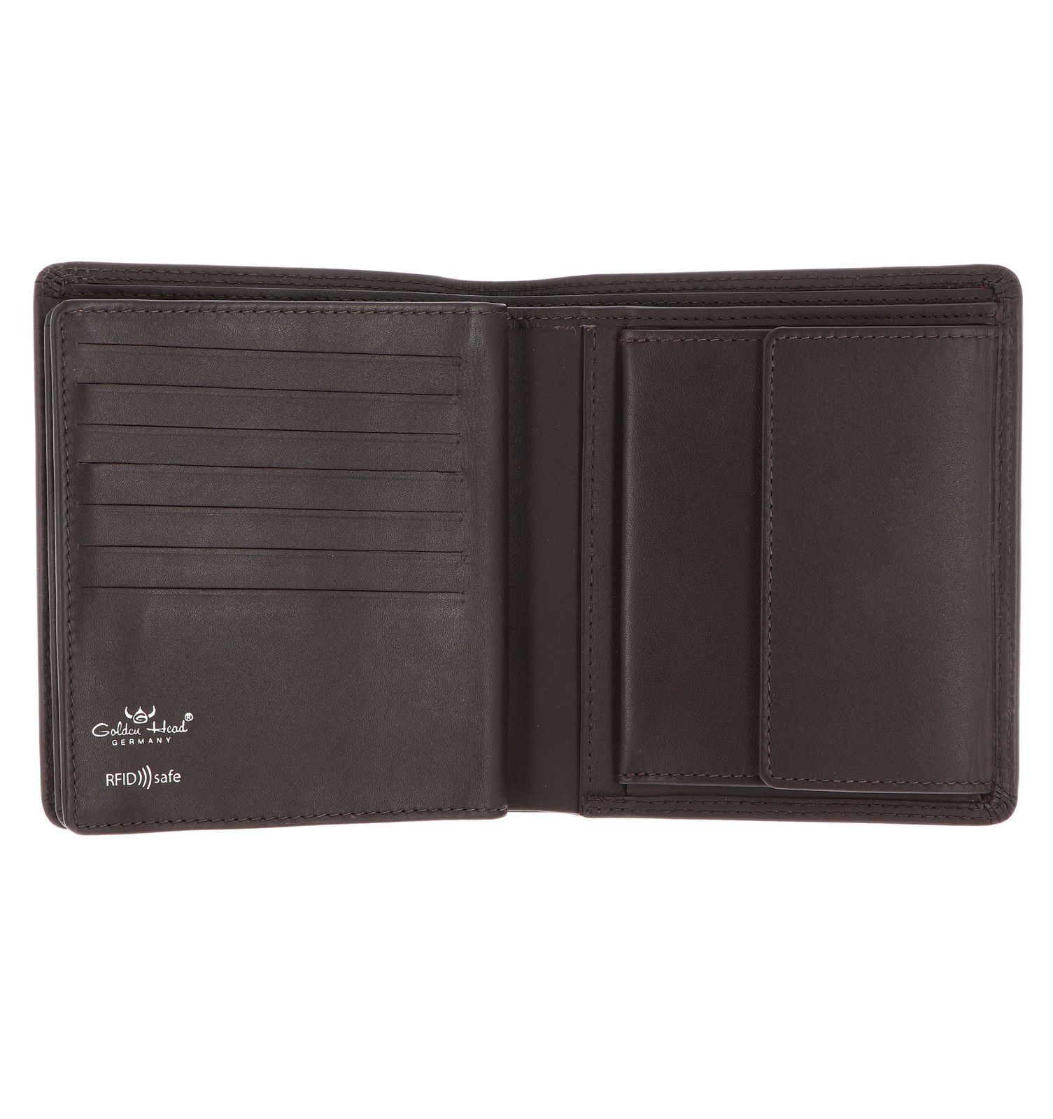 Golden Head Polo RFID Protect Kombischeintasche 1232 Dunkelbraun Golden Head Polo RFID Protect Kombischeintasche 1232 Dunkelbraun