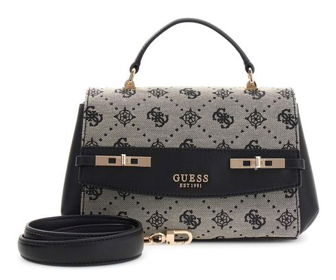 GUESS Melinda Logo Top Handle Bag Black Logo