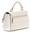 GUESS Melinda Logo Top Handle Bag Cream White Logo