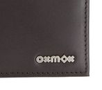 oxmox Leather RFID Protect Querscheinbörse Pure 2.0 Metal Square Brown
