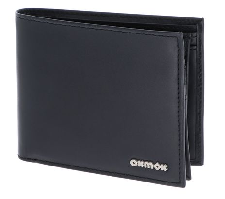 oxmox Leather RFID Protect Querscheinbörse Pure 2.0 Metal Square Black