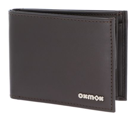 oxmox Leather RFID Protect Pocketbörse Pure 2.0 Metal Square Brown