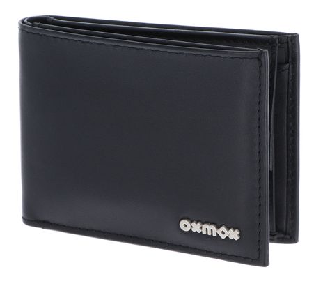 oxmox Leather RFID Protect Pocketbörse Pure 2.0 Metal Square Black