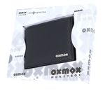 oxmox Leather RFID Protect Pocketbörse Pure 2.0 Metal Square Black