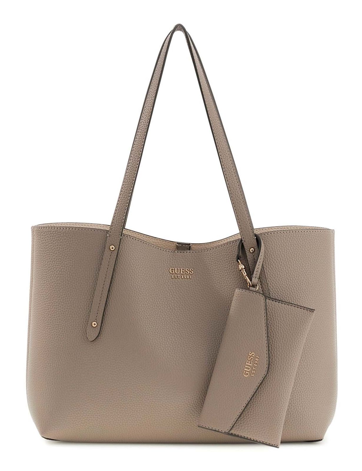 GUESS Brenton Tote Dark Taupe GUESS Brenton Tote Dark Taupe