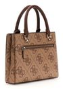 GUESS Noelle II Multi Compartment Satchel S Latte Logo / Brown