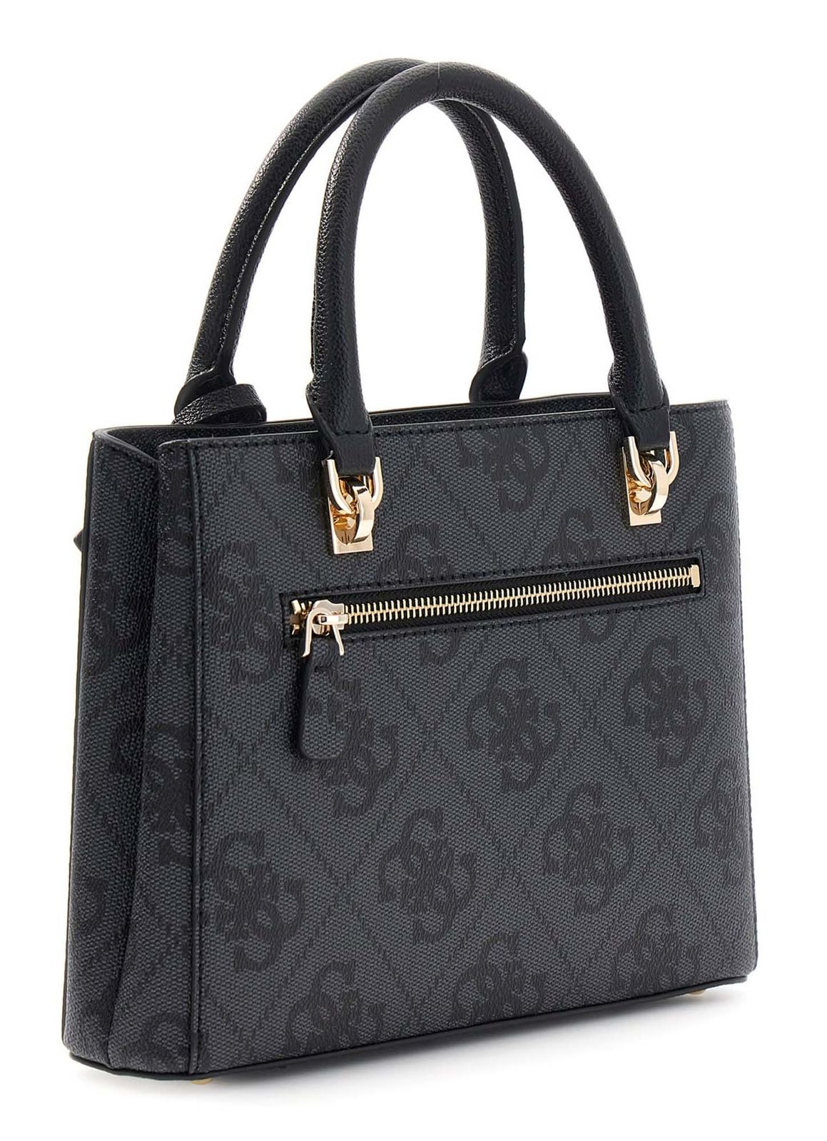 GUESS Noelle II Multi Compartment Satchel S Coal Logo GUESS Noelle II Multi Compartment Satchel S Coal Logo