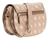 GUESS Carrie Logo Flap Shoulder Bag Biscotti Logo GUESS Carrie Logo Flap Shoulder Bag Biscotti Logo