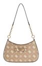GUESS Carrie Logo Top Zip Shoulder Bag Biscotti Logo GUESS Carrie Logo Top Zip Shoulder Bag Biscotti Logo