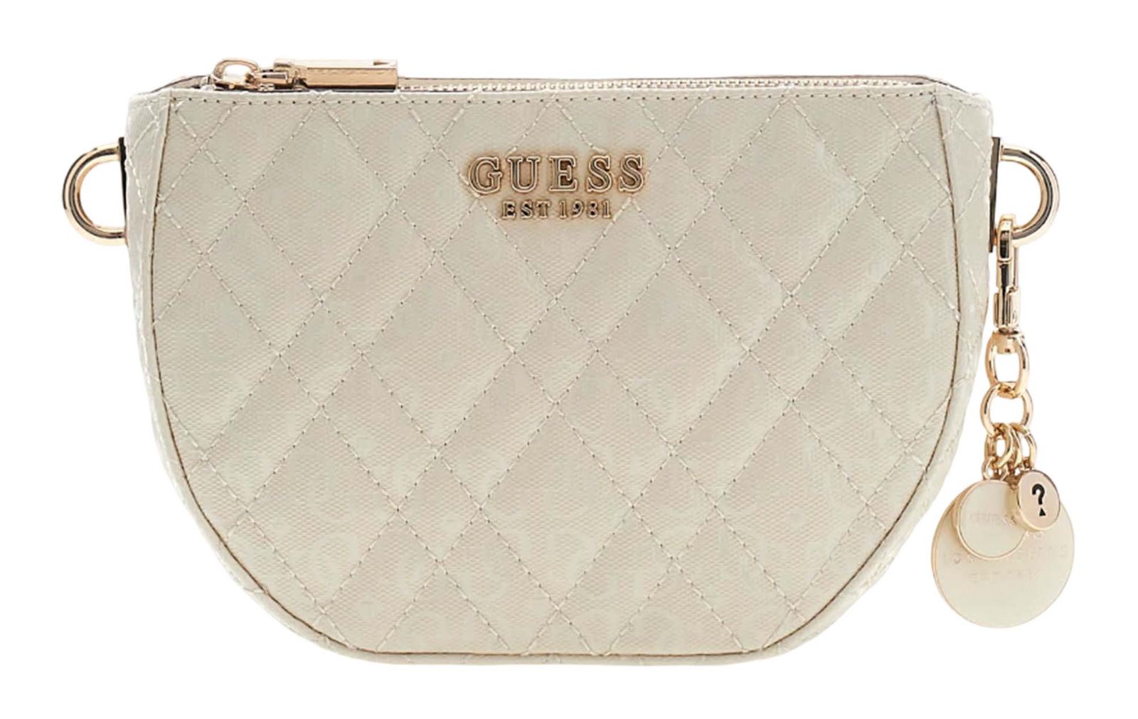 GUESS Isemay Mini Crossbody Bag Cream White GUESS Isemay Mini Crossbody Bag Cream White