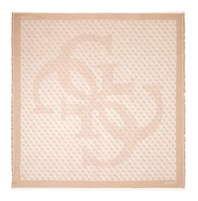 GUESS Eco Erica Kefiah 120x120 Latte Logo GUESS Eco Erica Kefiah 120x120 Latte Logo